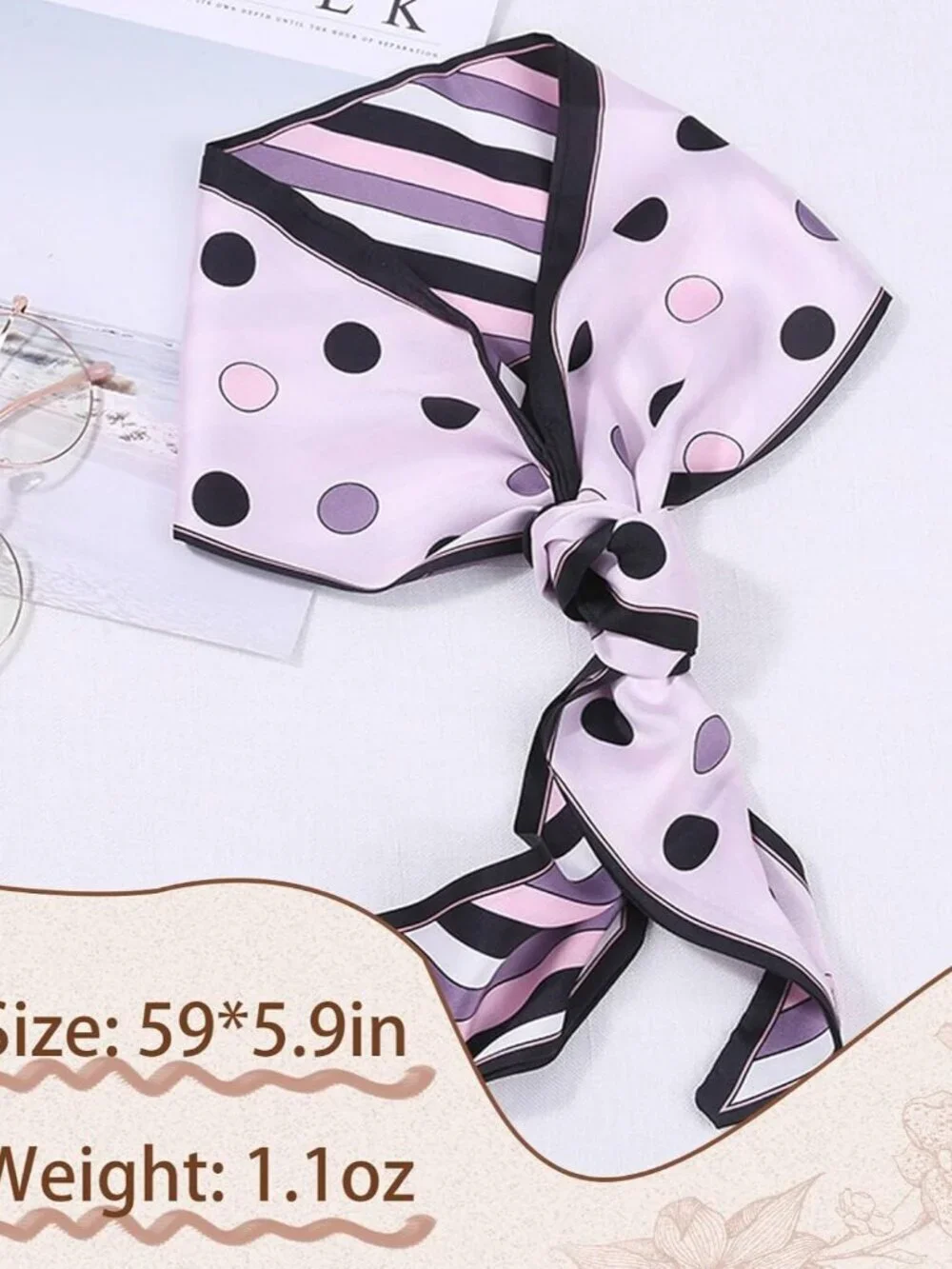 Women's Black Gray Pink Round Fashion Elegant Oblique Angle  Scarves Bag Scarfs